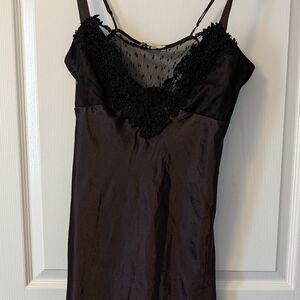 Flora Nikrooz Chocolate Brown With Black Lace & Mesh Detail
